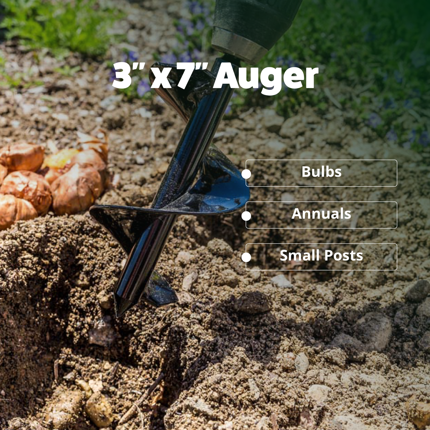 Garden Auger Starter Pack (2" x 7" and 3" x 7")