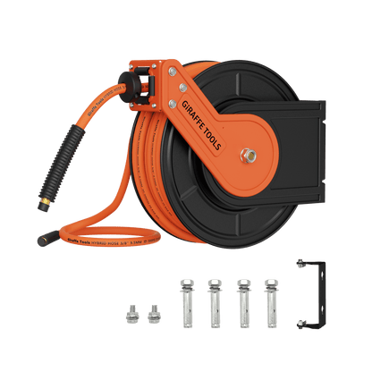 Retractable Air Hose Reel Plus-50ft-3/8in