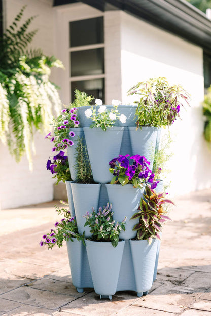 3 Tier GreenStalk Garden Original Vertical Planter - Basket Weave Texture